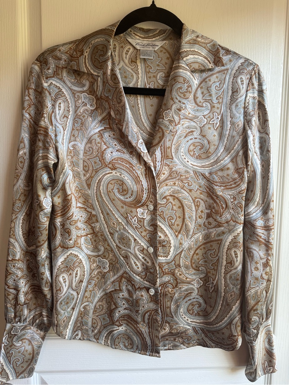 Brooks Brothers Paisley Silk Blouse